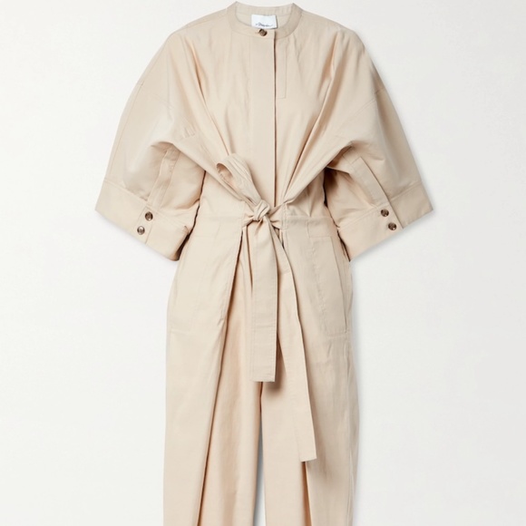 3.1 Phillip Lim Beige Tie-Waist Jumpsuit - Picture 9 of 12